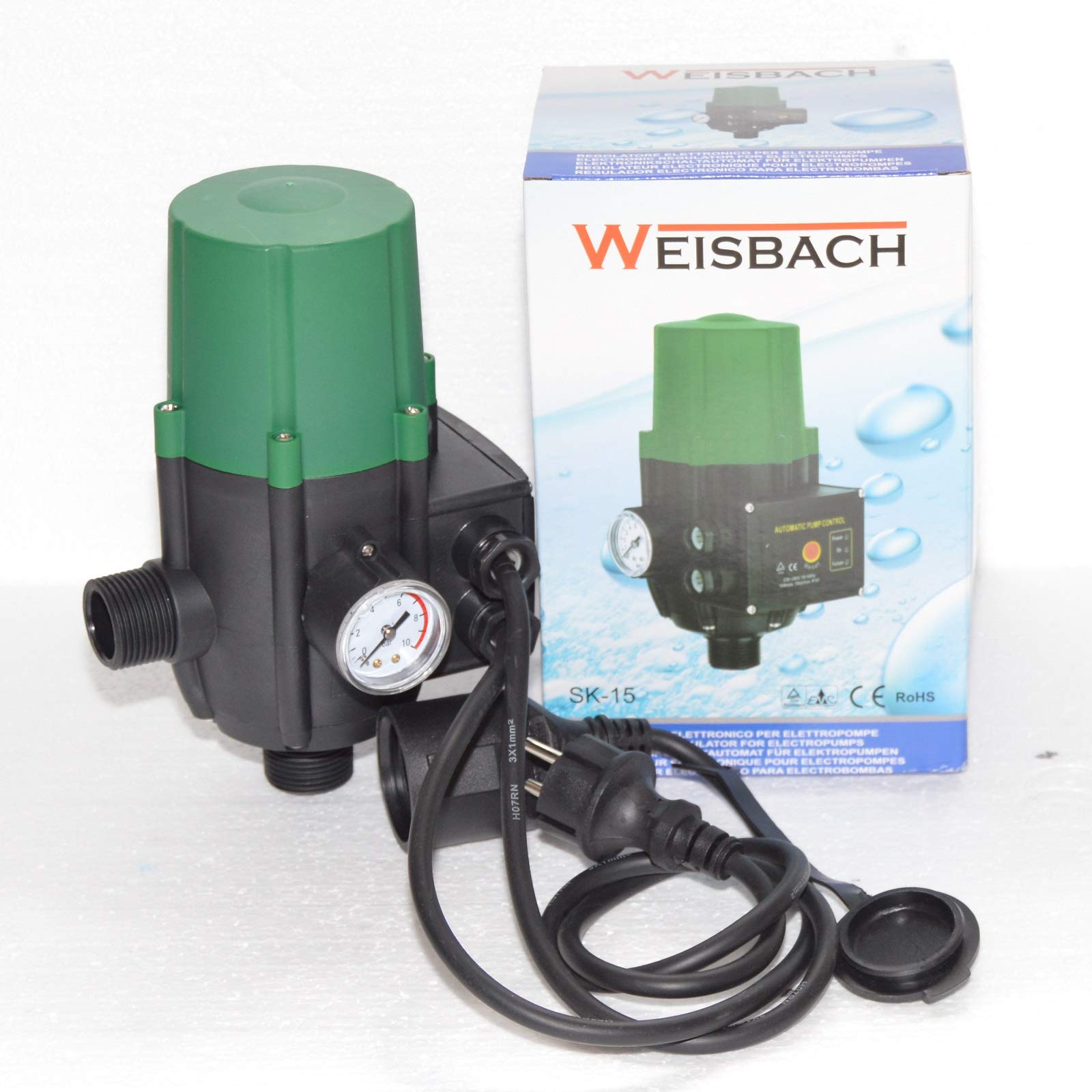 3" Tiefbrunnenpumpe 2700l/h 6,1bar Sandverträglich bis 5% Pumpensteuerung PC59 Silber