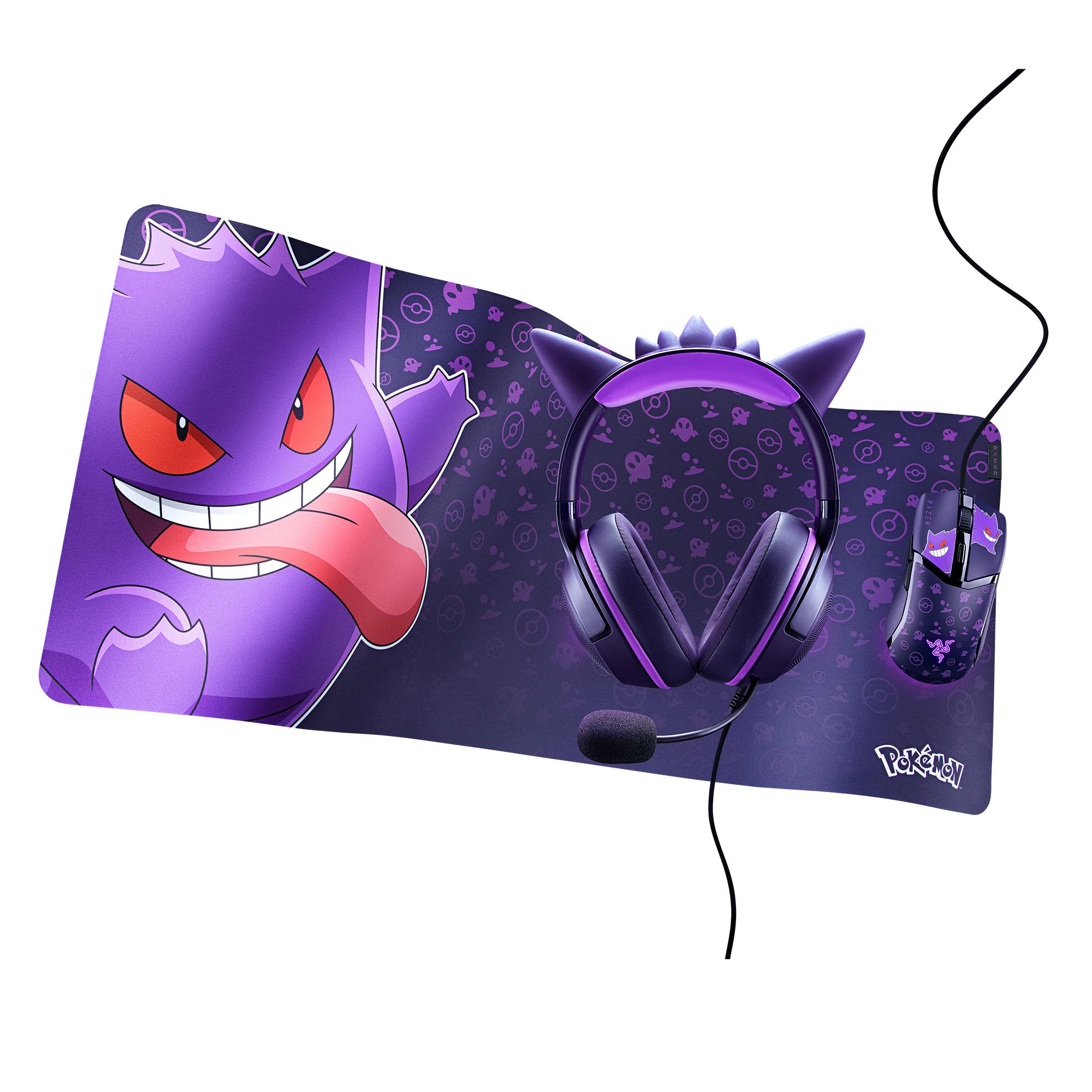 Razer Gigantus V2 XXL Pokémon Gengar - Miękka podkładka pod mysz do gier zapewniająca szybkość i kontrolę - Teksturowana powierzchnia z mikrowłóknem - 940 x 410 x 3 mm | Pokémon Gengar