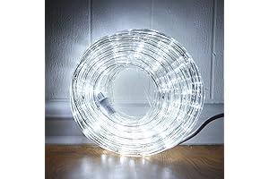 33ft White LED Rope Lights for Outdoor and Indoor Ambiance