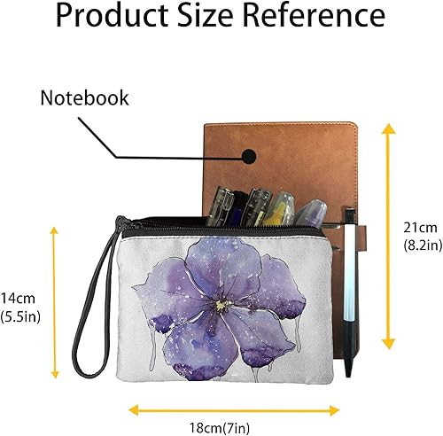 Vista 3 de doginthehole Monedero pequeño para mujer, llavero con cremallera, tarjetero, organizador, Margarita