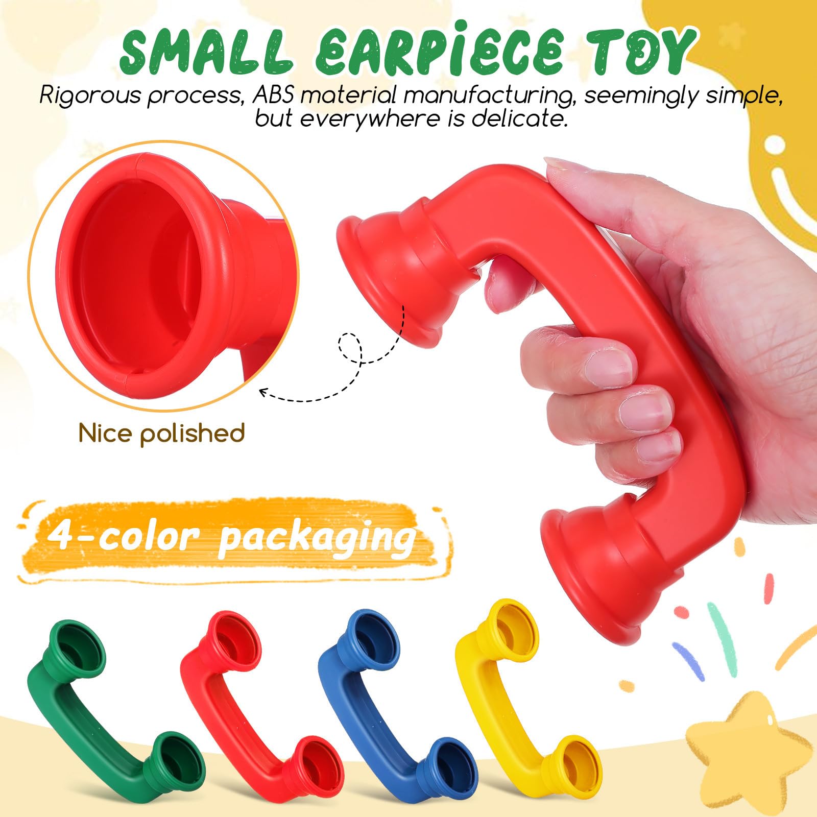 Hemobllo 20 Piezas de Teléfono de Juguete para Niños, Colorido Teléfono Susurrante de Plástico, Juguete Educativo de Lectura, Susurrante para Aulas Y Actividades de Aprendizaje.