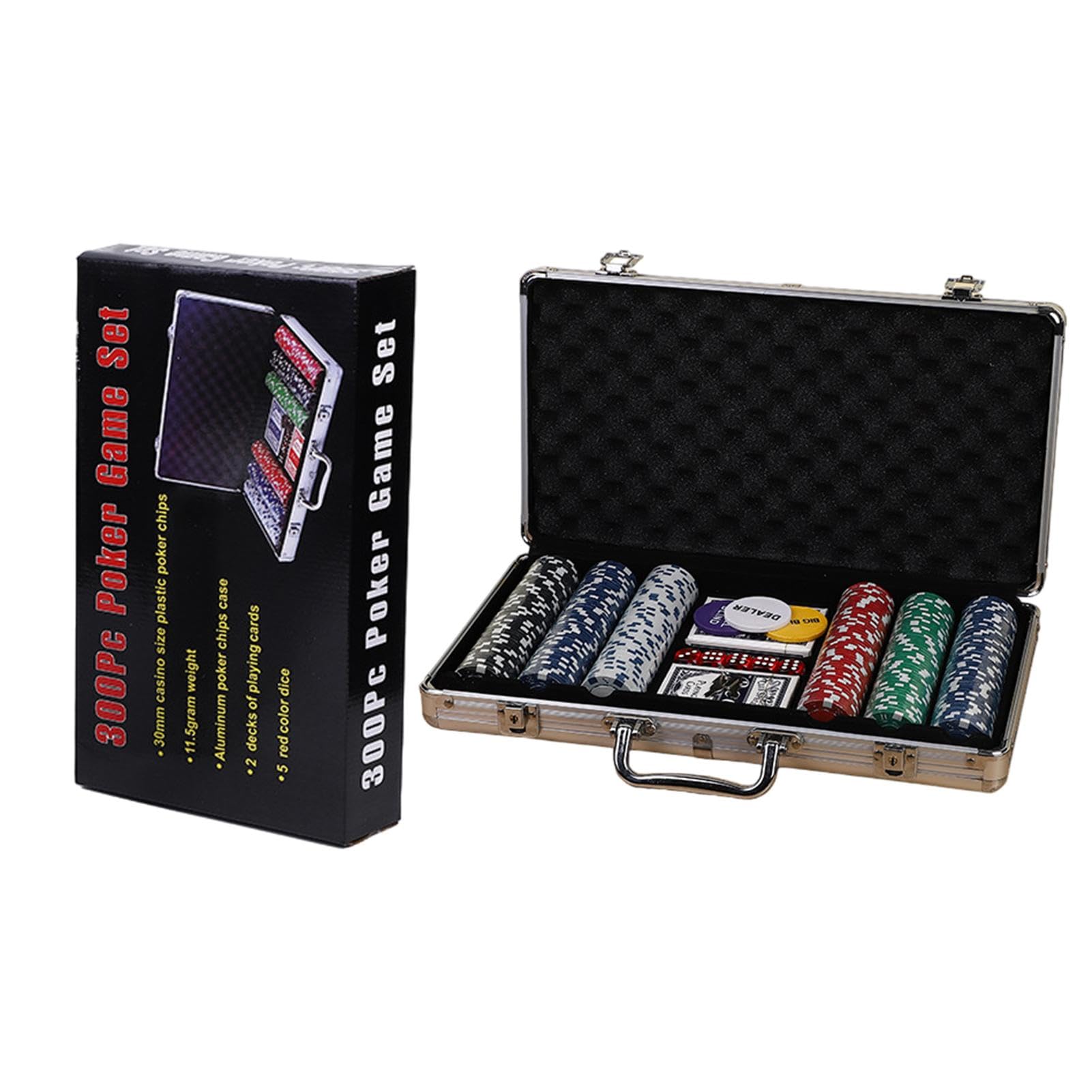 Pokerchips, Pokerchips, professionelles -Chips-Set, vielseitig | einsetzbar | buntes Pokerspiel mit nummerierten Chips, komplettes Pokerspiel für Turniere