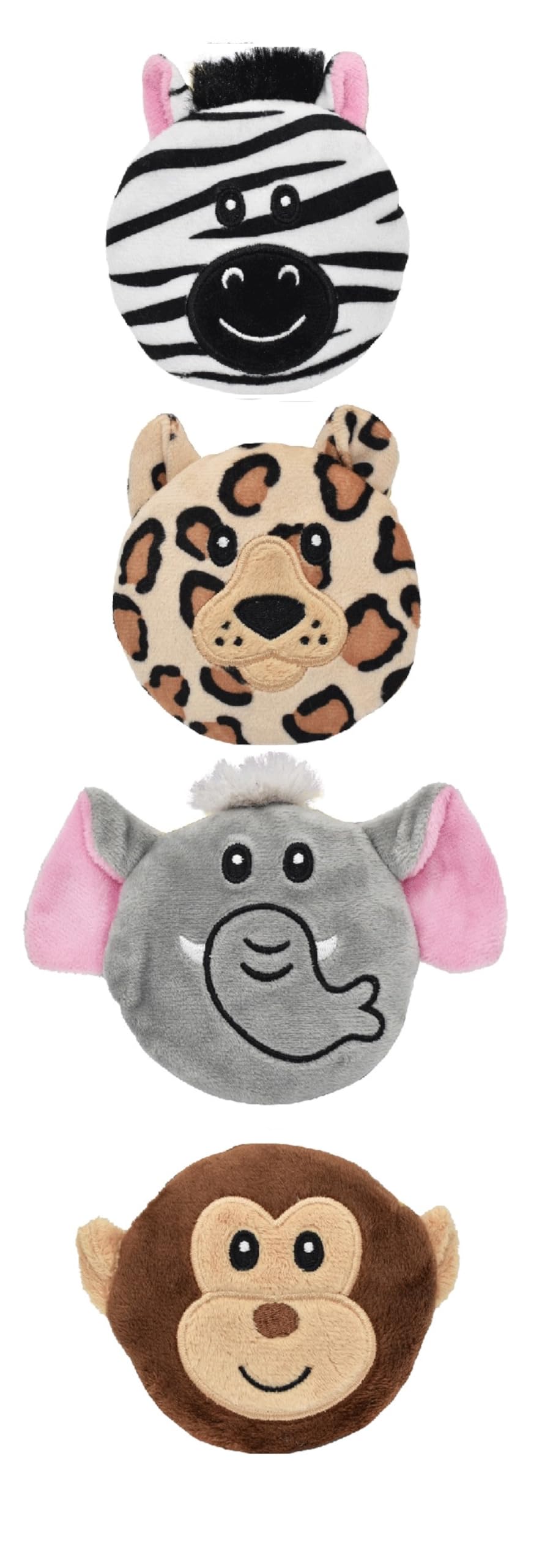 3.5 Inch Safari Subwoofer Disc Dog Toy with Squeaker Choose from 4 Animals or Full Set (Sellers Choice - 1 Random Toy)