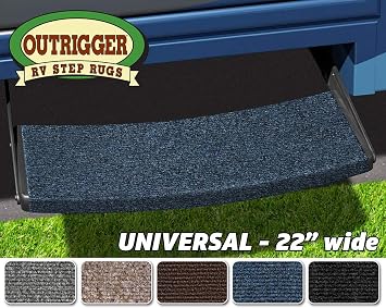 Prest-O-Fit 2-0392 Outrigger Universal RV Step Rug 22 in. Wide - Atlantic Blue