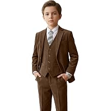 Boys Corduroy Suit 5 Piece Casual Suits for Boy Winter Outfit