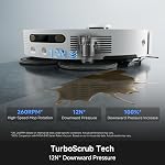 MOVA P20 Ultra Robot sous vide et Mop avec 30,000Pa Aspiration, 12N Pression vers le bas, Mop étendu, Moop & Washboard Auto-Lashing, dock automatique avec 5L Réservoir d'eau propre