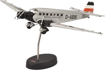 Schuco Junkers Ju 52/3 m Manfred von Richthofen Reg. D-ABIK, Model Aircraft, Model Scale 172, Silver