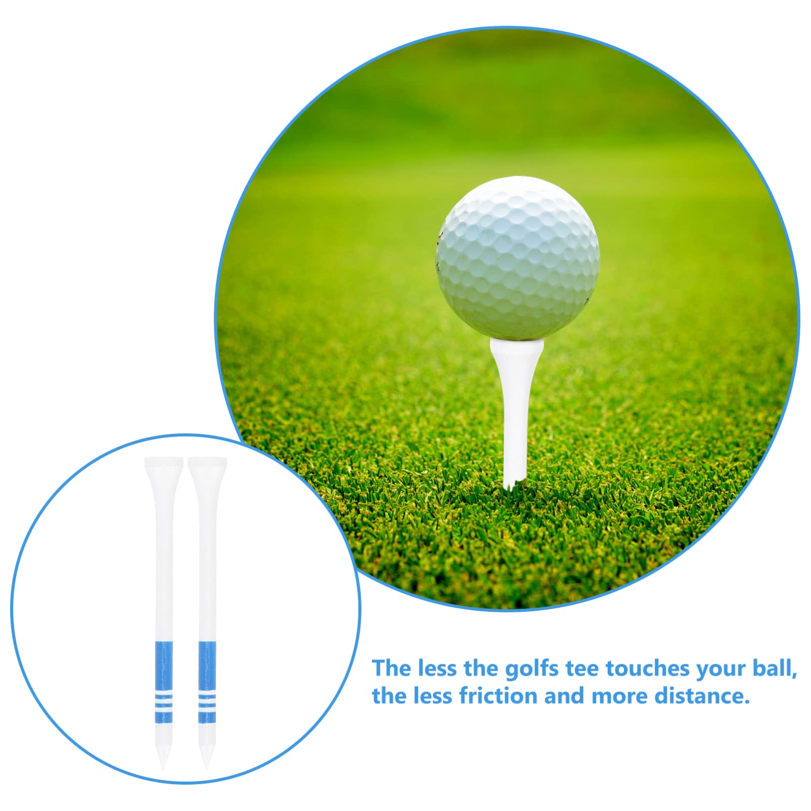 ibasenice Soporte De Golf Campo De Prácticas Tees De Golf Tees De Práctica Clavijas para Palos De Golf Suministros para Golf Tees Pequeños Tees Reemplazables Equipo De Golf Madera