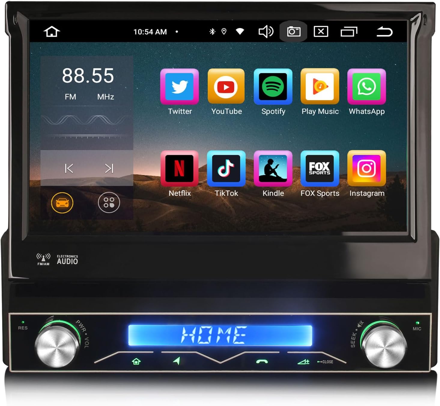 GONFEN 8 Cœurs Android 14.0 Universel 1DIN Autoradio 4Go+64Go 7 Pouces