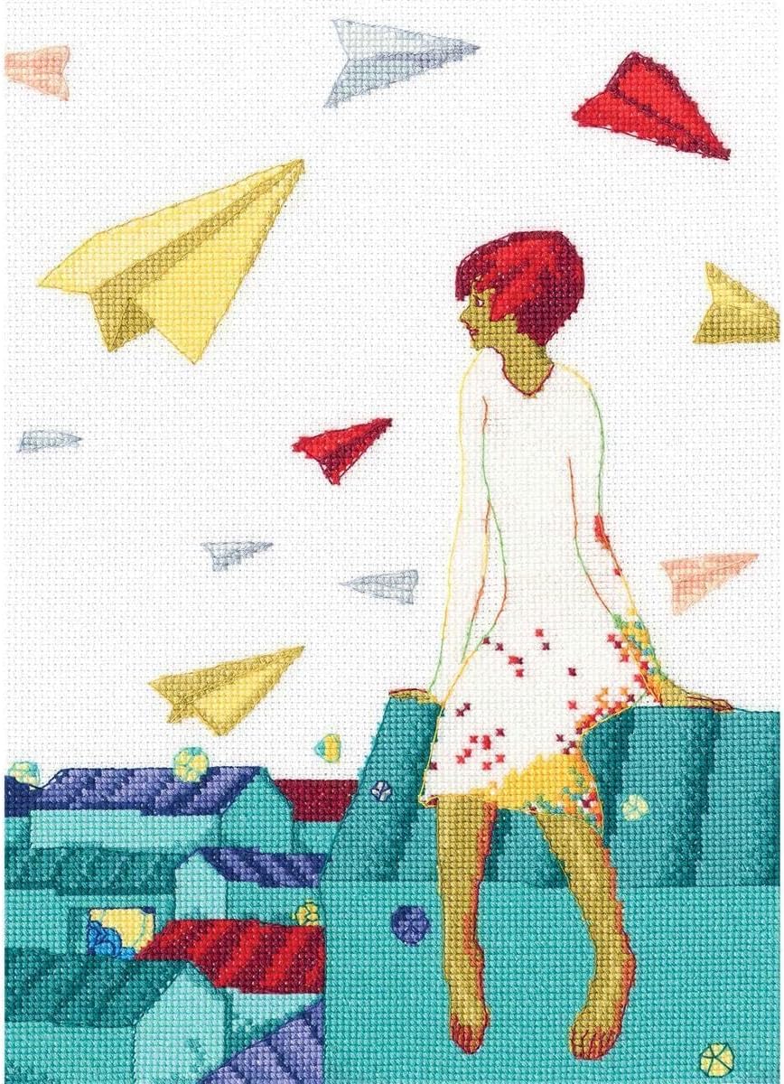 RTO Counted Cross Stitch Kit Rhymes Flying in The Sky M713, 19x26 cm, DIY