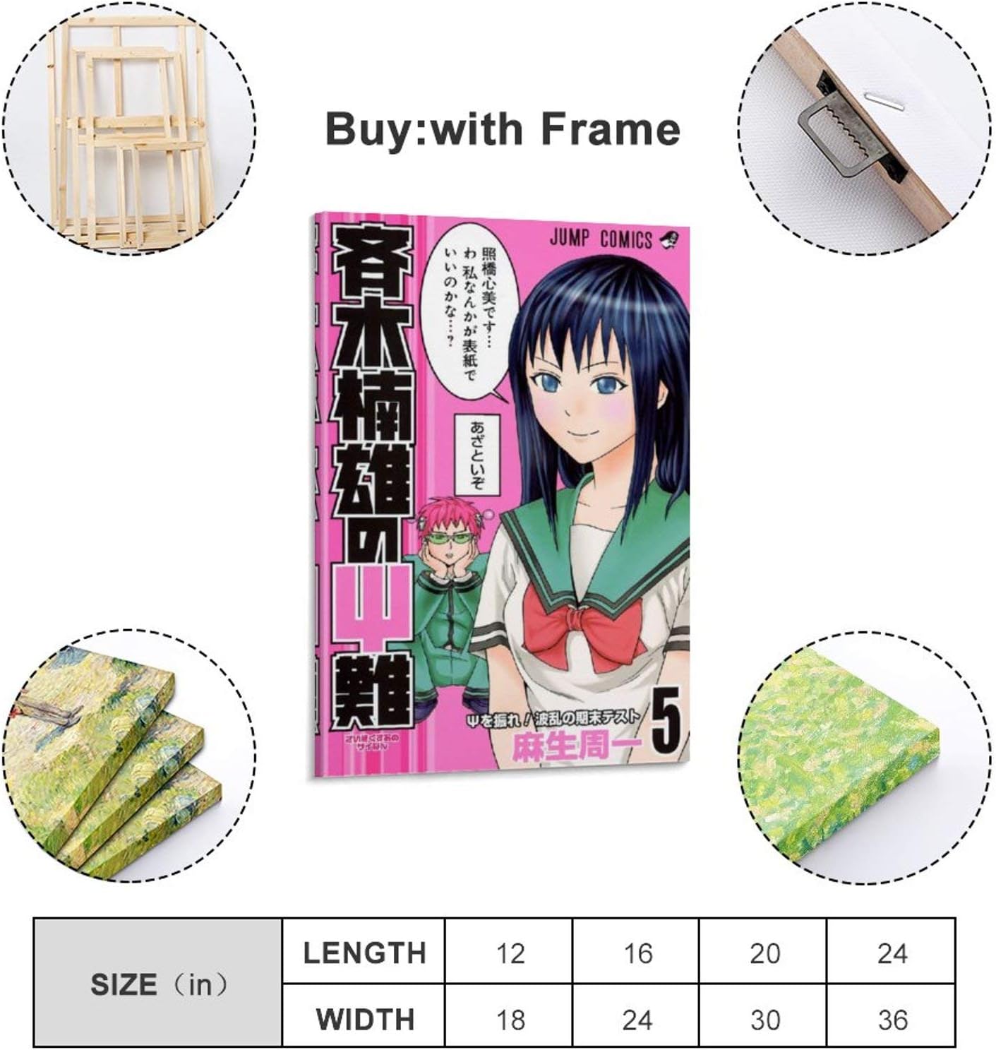 Yanhony Poster De Saiki K Cover 5 Teruhashi Kokomi Saiki Kusuo Anime Poster Artistico De Pared Y Poster Moderno Para Decoracion De Dormitorio Familiar 60 X 90 Cm Amazon Es Hogar Y Cocina