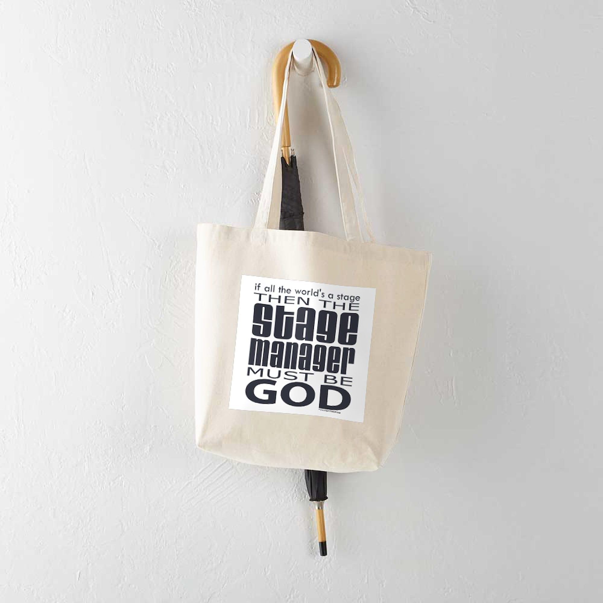 CafePress Stage Manager Canvas Tote Bag - Natural Reusable Shopping Bag, Professionally Printed, Durable