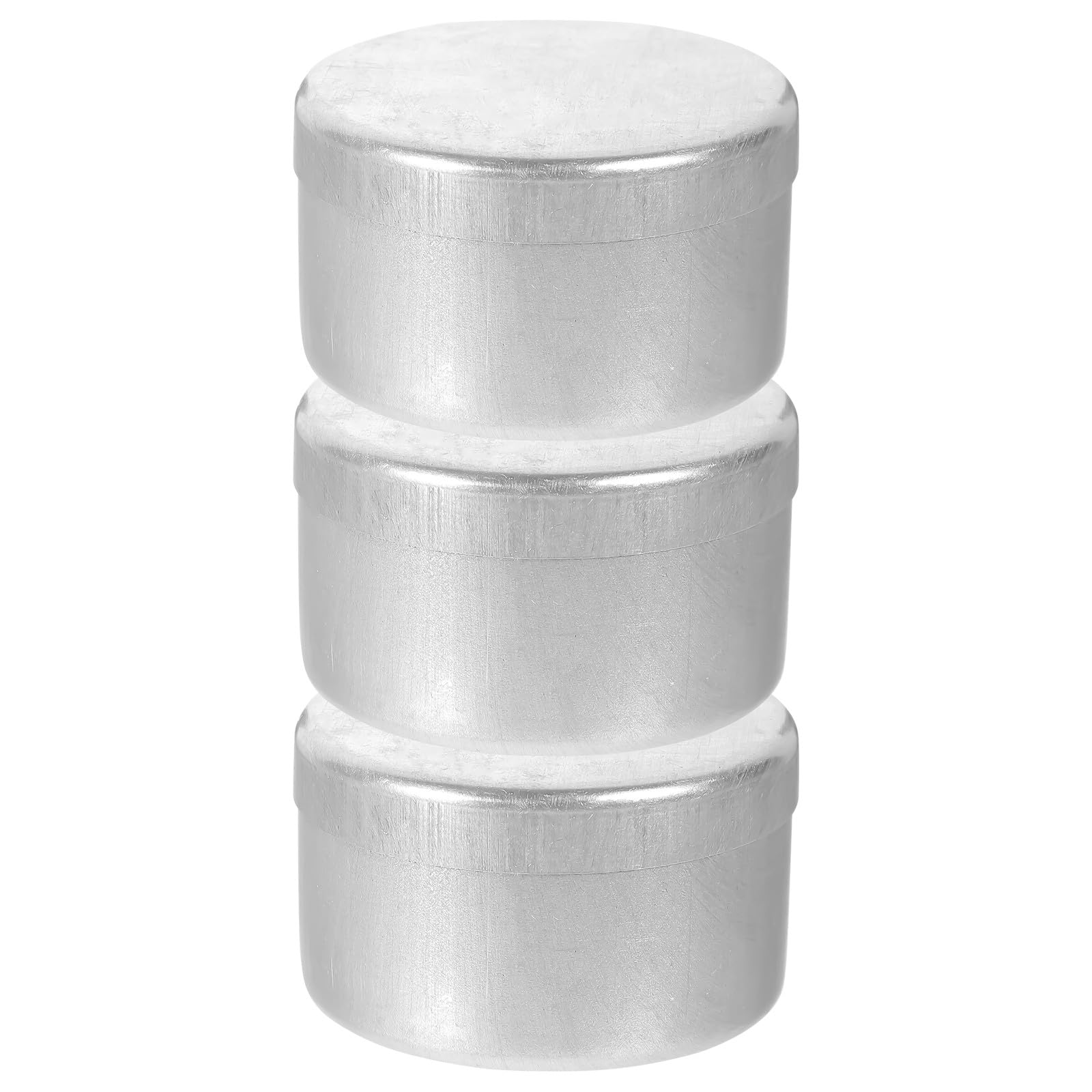 PACKOVE 3pcs Aluminum Weighing Dishes 5x3cm round Sample Containers Smooth Wall Soil Collection Boxes for Laboratory Use