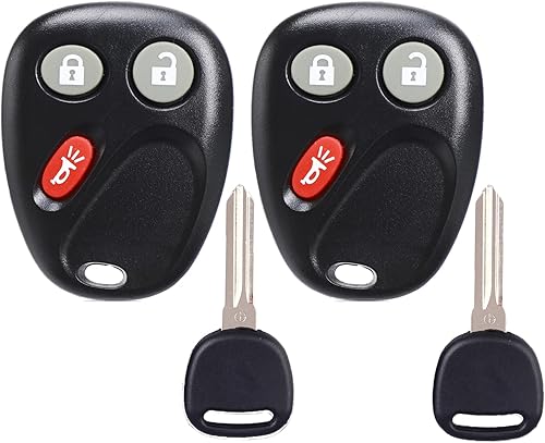 Llavero de control remoto de entrada sin llave con llaves de encendido compatible con Chevy Avalanche Equinox Silverado SSR Suburban Tahoe