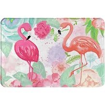 Flamingo Tropical Bath Mat Rug for Bathroom Floor Plush Mats Small Bathmats Soft Washable Non Slip Absorbent Shower Carpet Kitchen Sink Rugs Bathroom Decor Accessories