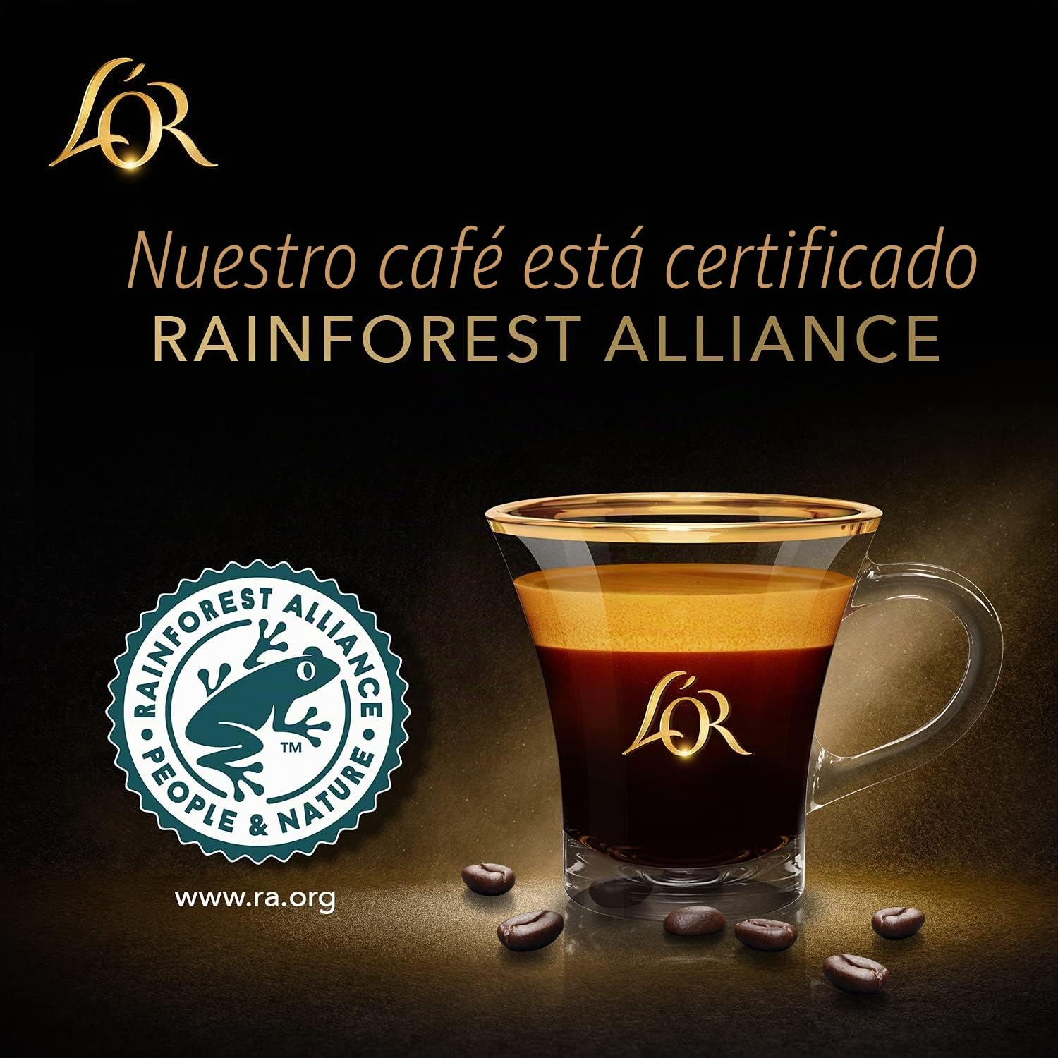 L'Or Espresso Café - 100 Ristretto Intensity 11 cápsulas - Compatible con Nespresso® * 10 paquetes de 10 cápsulas