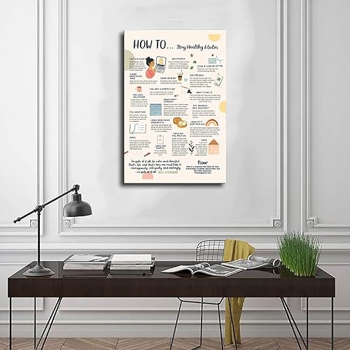 Miniatura 3 de Póster de lienzo con texto en inglés How To Stay Health (Cómo mantenerse saludable), decoración de dormitorio, paisaje deportivo, oficina,