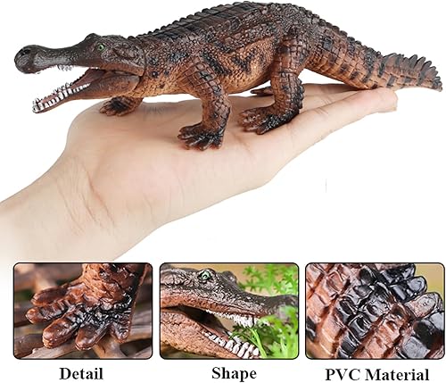 Miniatura 34 de EOIVSH Mosasaurus - Juguete grande de Mosasaurio gigante de pretector oceánico, mordiendo un pterosaurio, monstruo marino prehistórico, figura