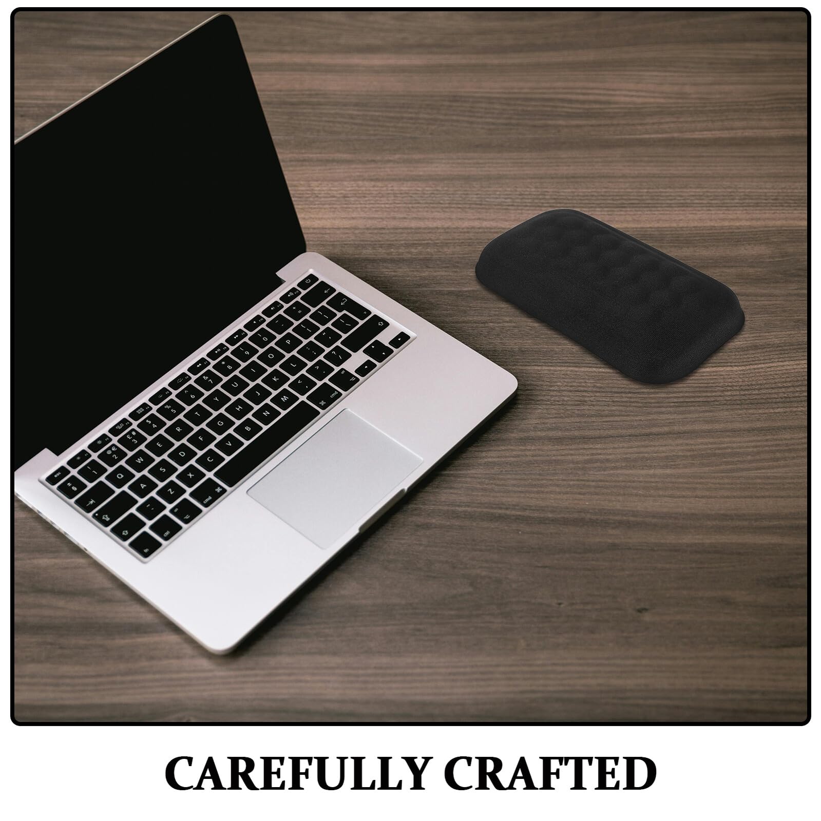 2 Piezas Almohadillas Ergonómicas para Muñeca de Espuma Viscoelástica Soporte para Ratón y Teclado Cojines de Escritorio para Oficina y Gaming Alivio de Tensión y Comodidad Diaria