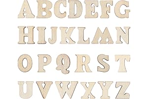 104PCS Wooden Letters 0.6inch for Crafts