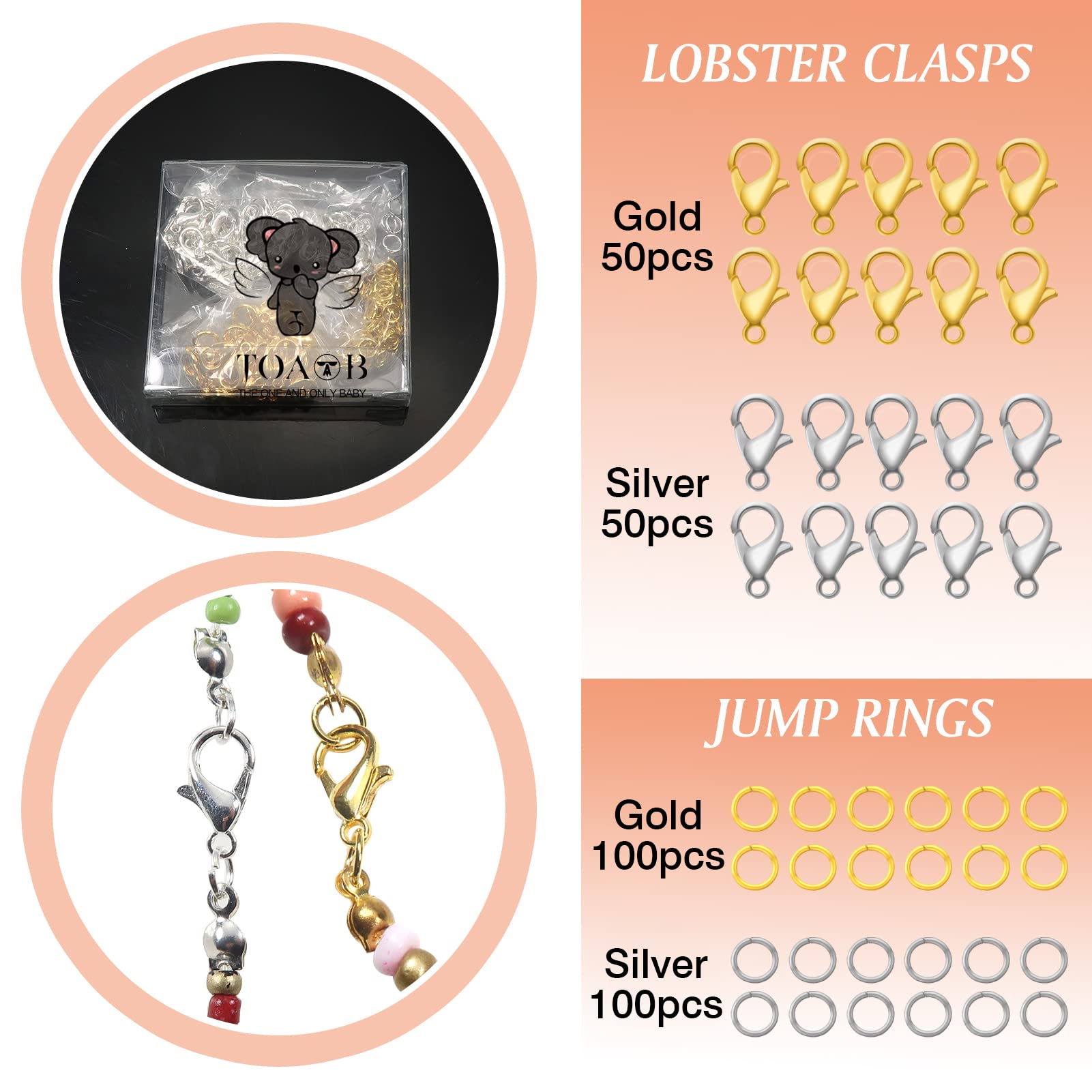 Bixury Bijoux Anneaux Ouverts,1443pcs Anneaux De Saut Argent Et Or