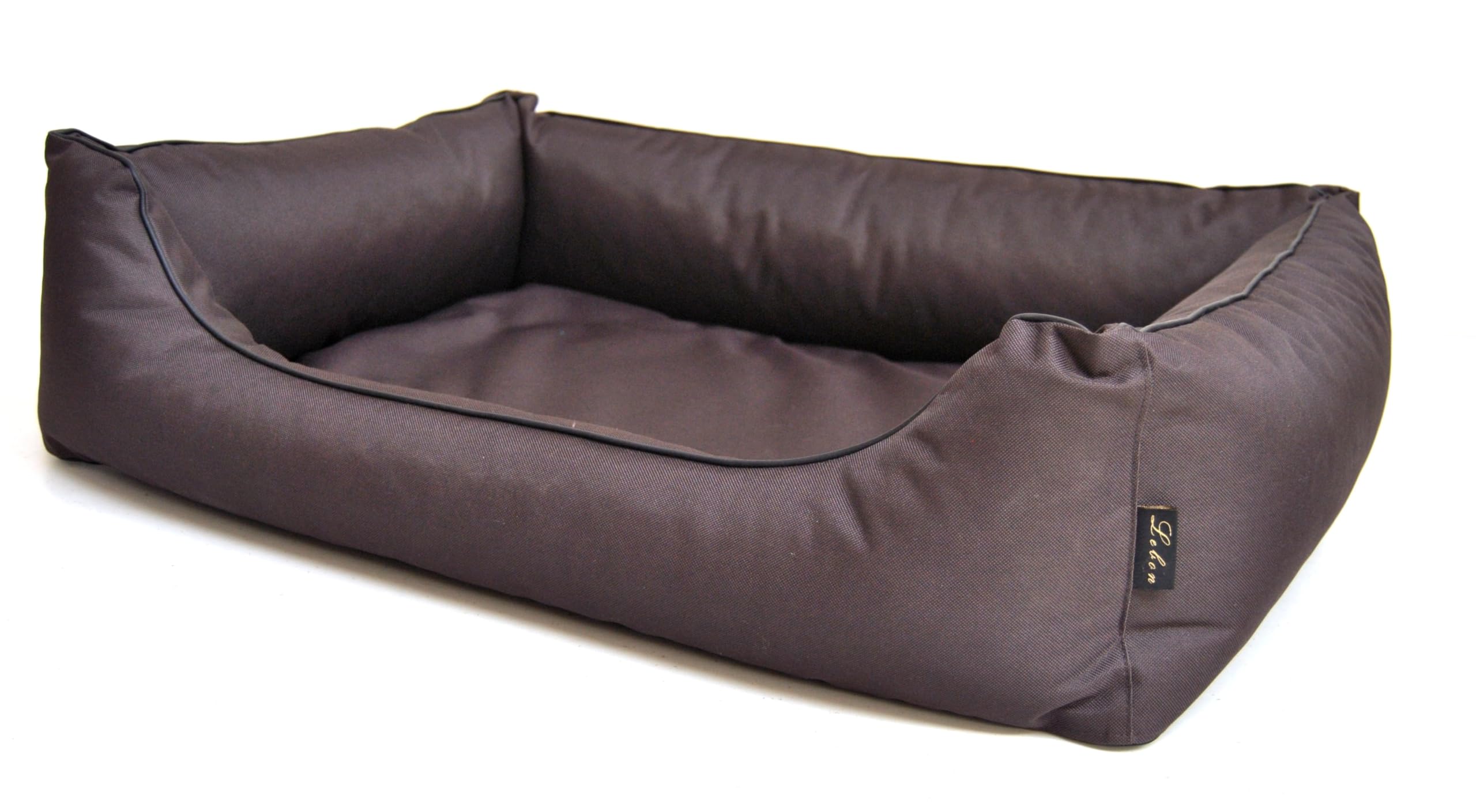 Lebon - Hundebett Paula Plus | Orthopädisch | 4 Farben | 4 Größen | Pflegeleicht | Schmutz- & Wasserabweisend (L, Braun)