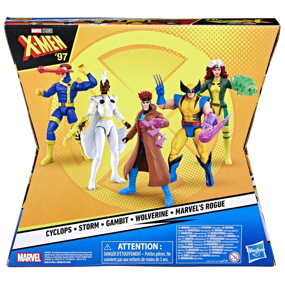 Marvel X-Men '97 Action Figure 5-Pack, Storm, Rogue, Cyclops