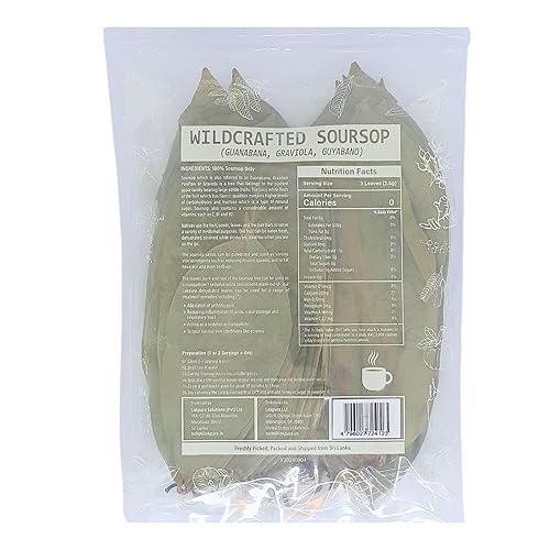 Miniatura 3 de EasyShopIndo Hojas secas 600+ Guanábana orgánica Guanabana Guanabana Graviola Guyabano Té de salud herbario