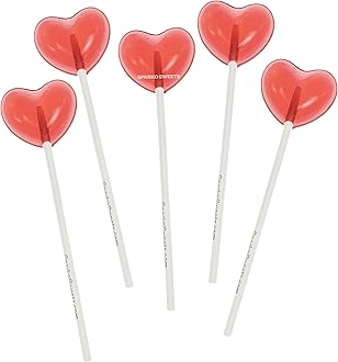 Sparko Sweets Mini Red Heart Lollipops, Handcrafted in USA, Cherry Flavor, 90 Pieces, 1.4 Inch Diameter – Perfect for Parties, Weddings, and Valentine’s Day Favors
