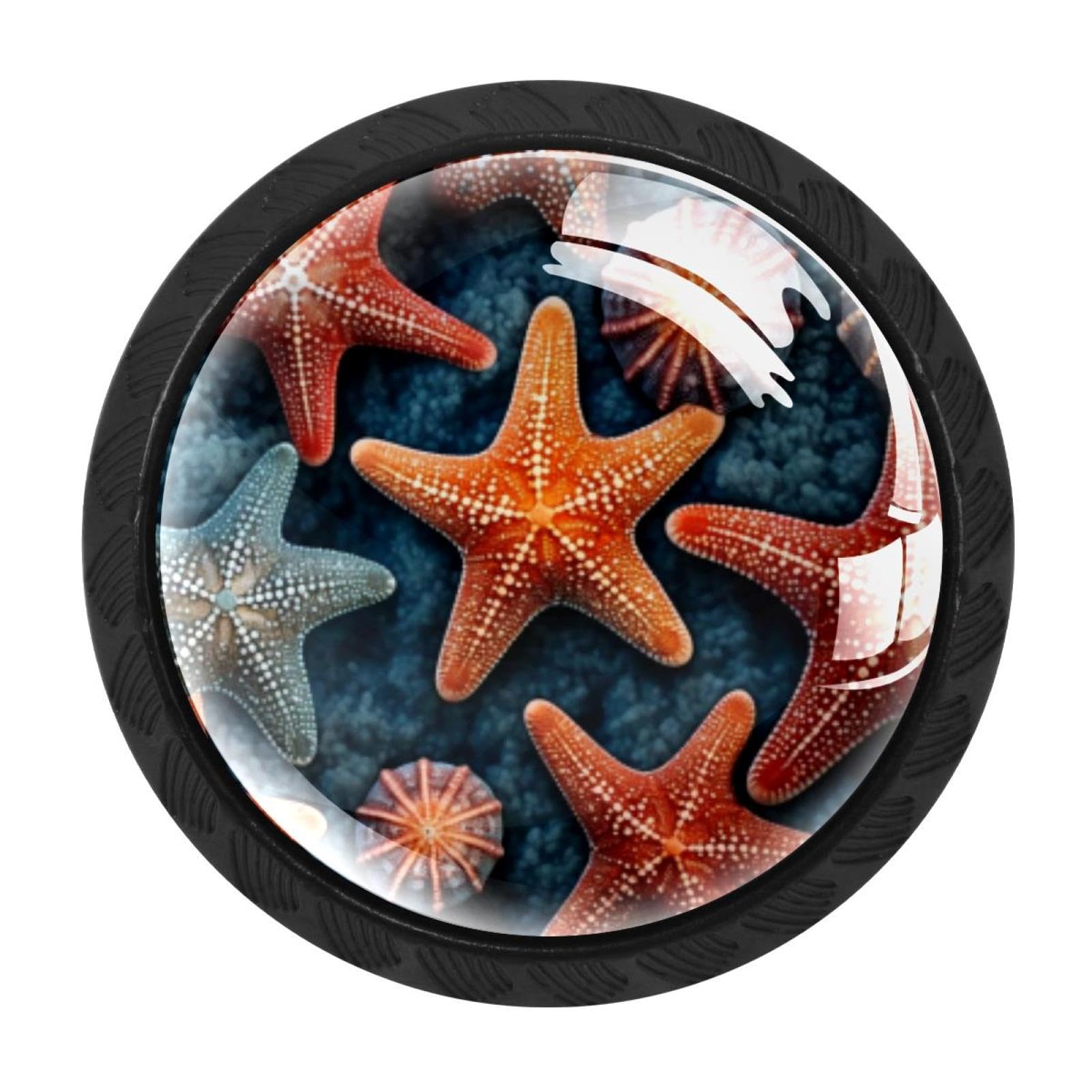Chenzzzz Multicolored 09 4 Pack Black Starfish Cabinet Pulls Kitchen Cabinet Handles Ideal For Cabinet,Drawer,Cupboard And Wardrobe