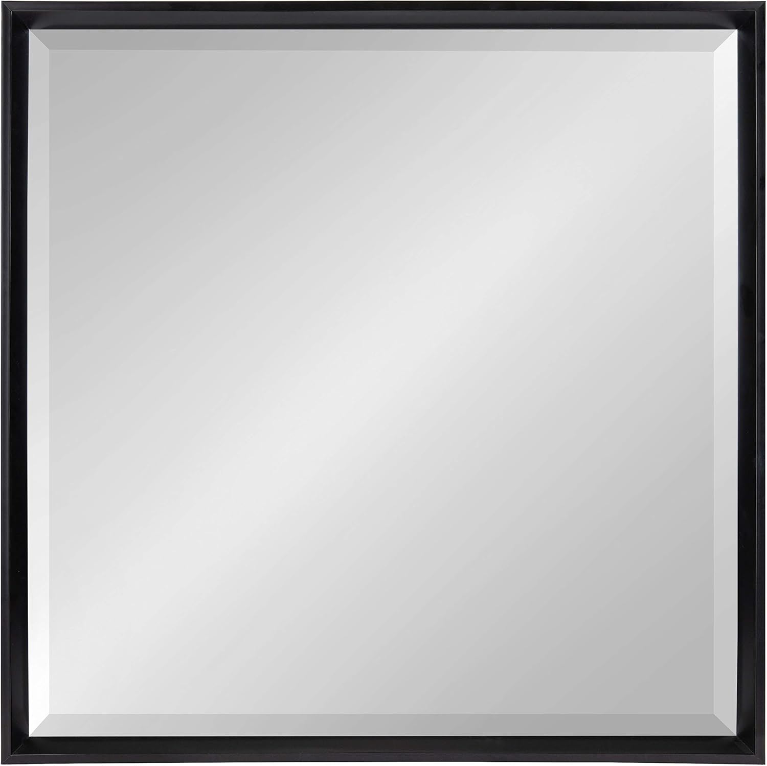 Kate and Laurel Calter Framed Square Wall Mirror, 29.5 x 29.5, Black image 2