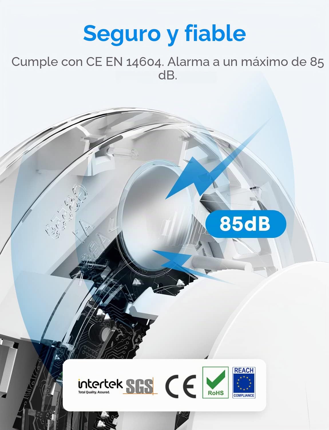 Meross Detector de Humo Interconectado con HUB, Lote de 3, Compatible con Apple HomeKit Alexa Google, Alarma de Incendios Silencio Autotest