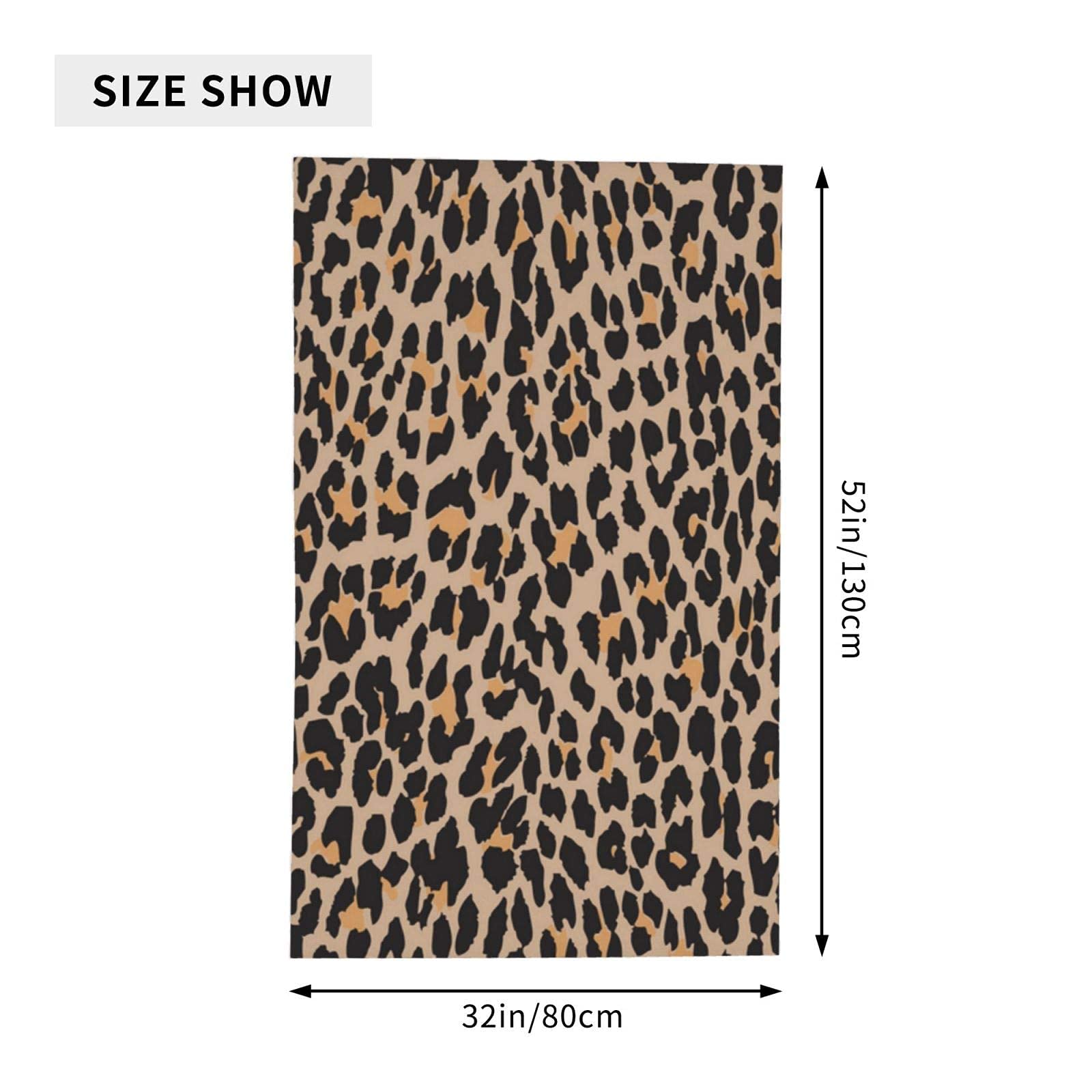 Set 2 Asciugamani Bagno Leopardo Dorato | Morbidi E Assorbenti | 36x72 Cm | Perfetti Per Bagno E Cucina