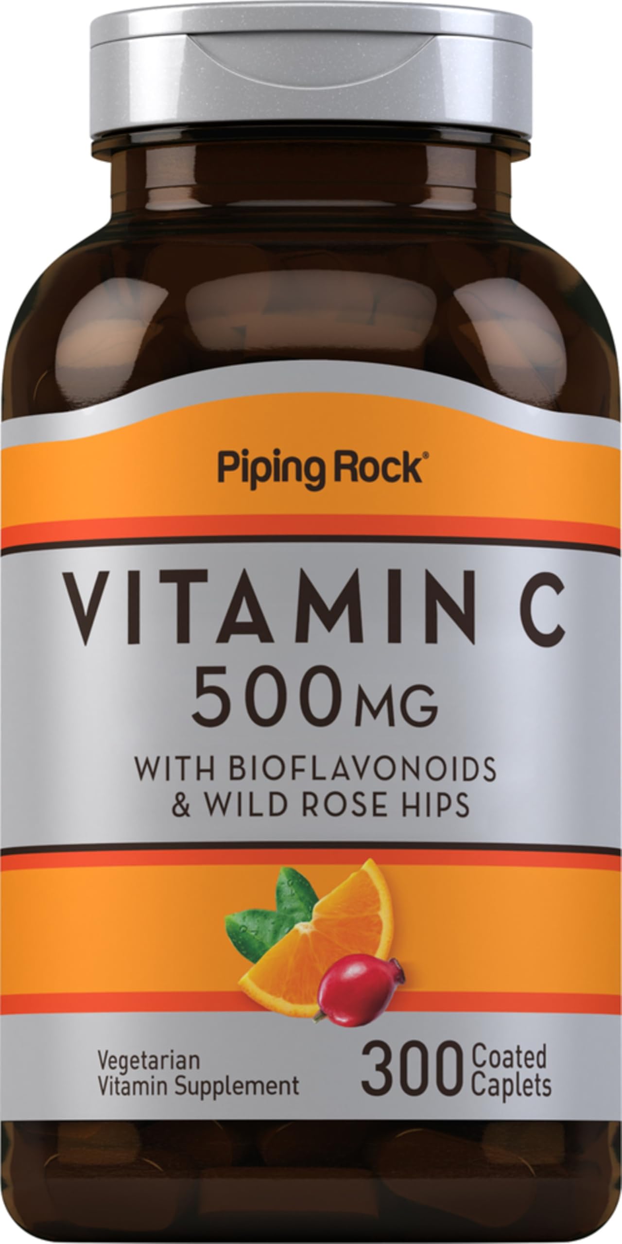 Piping Rock Vitamin C 500mg | 300 Caplets | Supplement for Women and Men