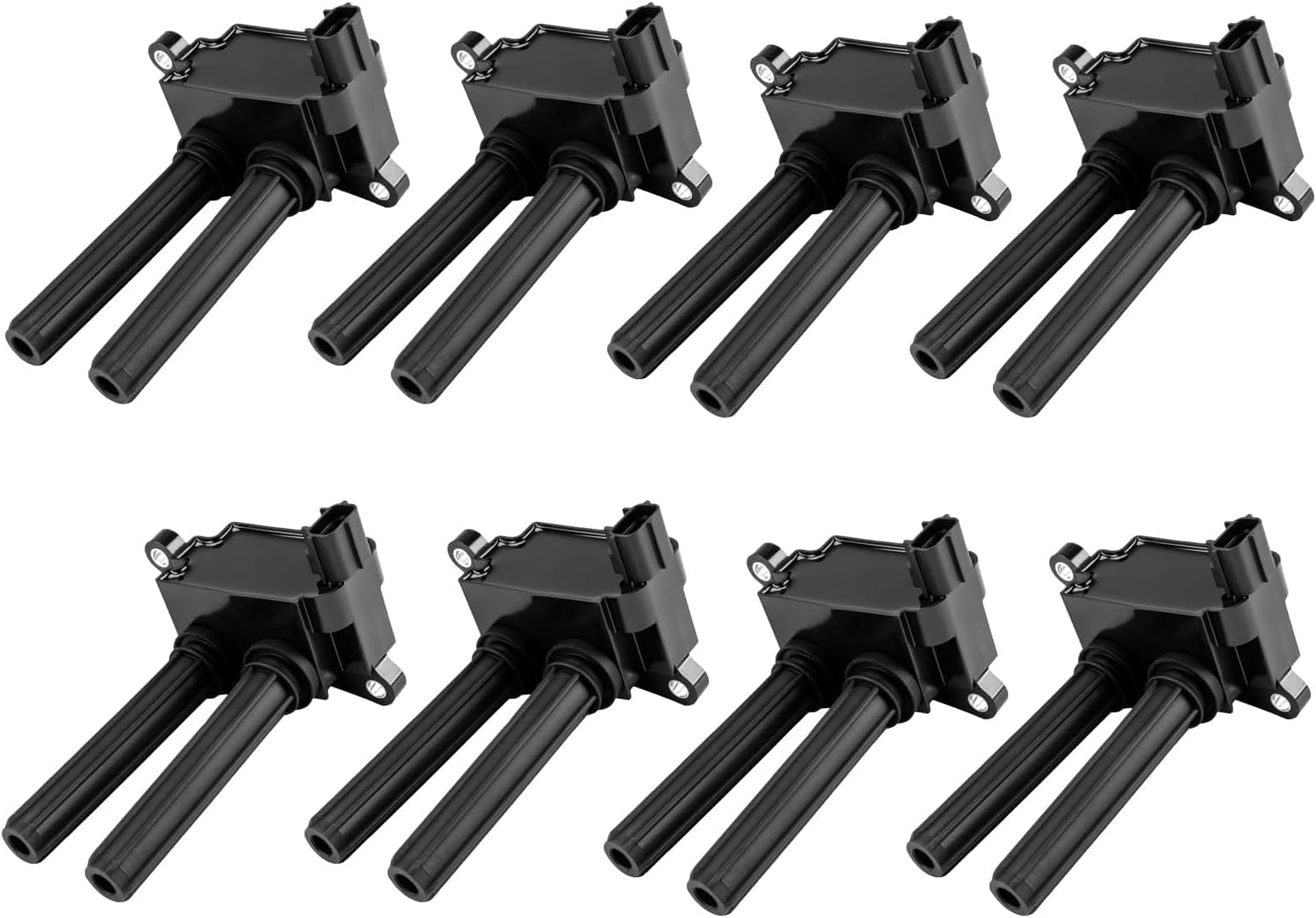 PHILTOP Ignition Coil Pack, Replacement for Ram1500, Ram2500, Ram1500 Classic, Ram3500, Charger, Challenger, Durango, Magnum, Grand Cherokee, Commander, Aspen, UF504 Ignition Coil Set of 8
