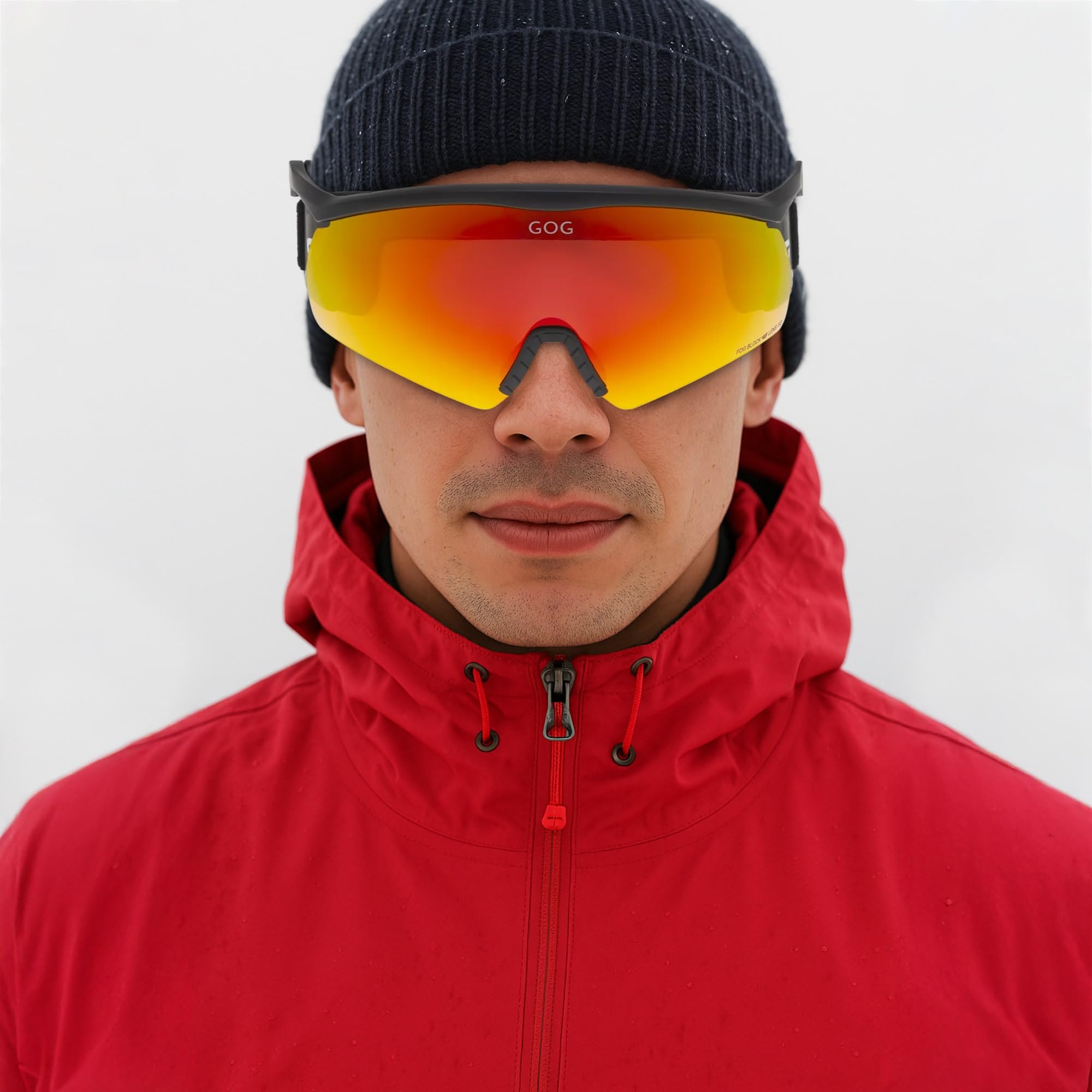 GOG - Lunettes de ski de fond UV400 anti-buée pour homme et femme pour sports d'hiver