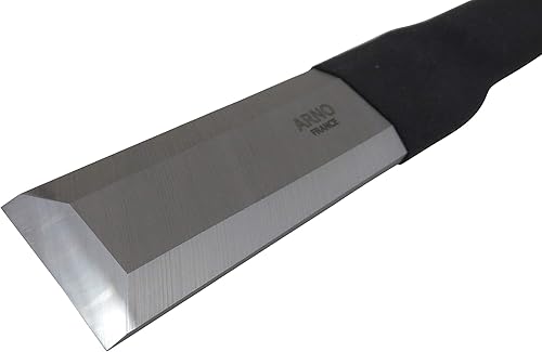 Miniatura 2 de Arno 467863 - Cincel de acero sólido para enmarcar madera francesa, 1.378 in (1-3/8 pulgadas) de ancho x 14 pulgadas de largo RC 58-60 asas