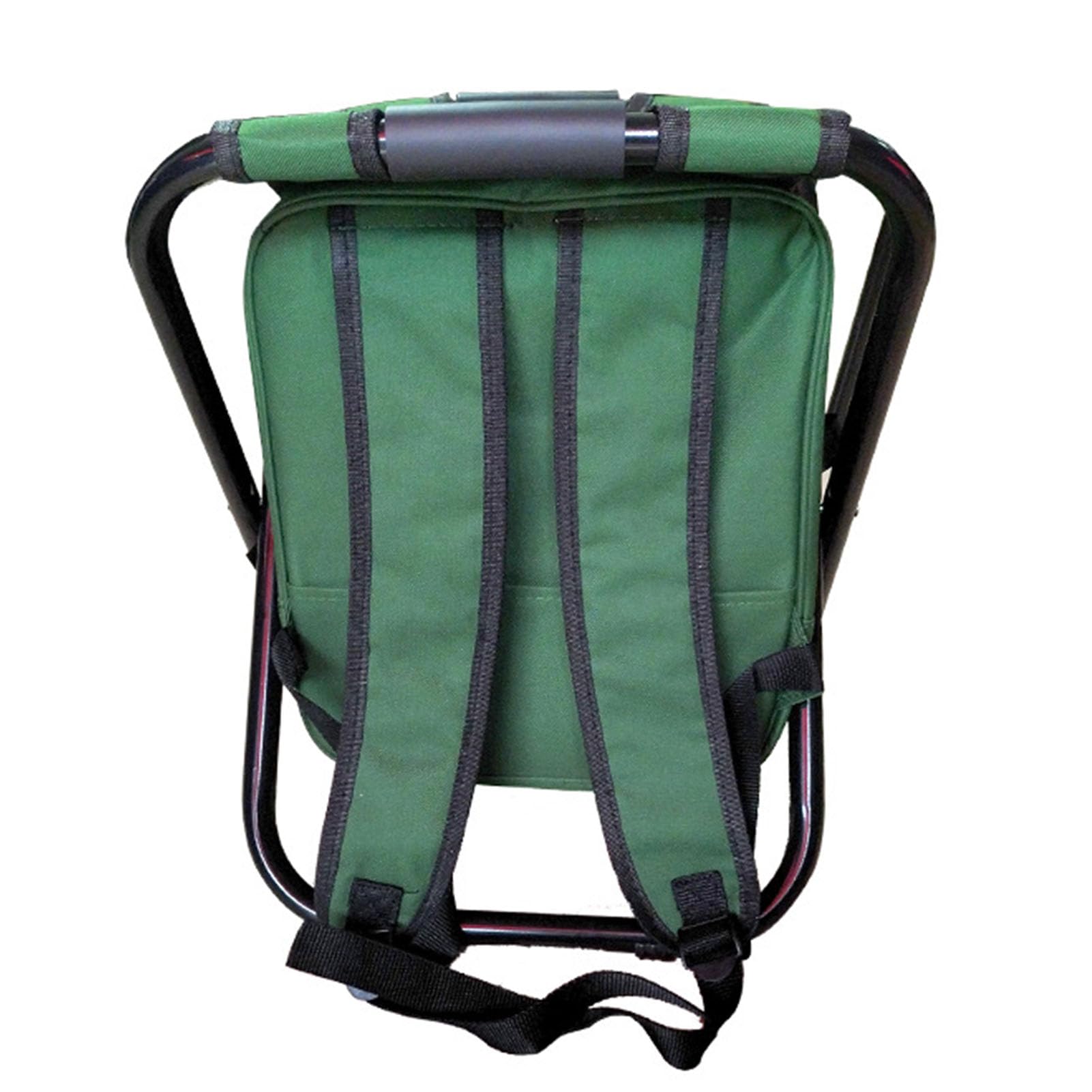 Sgabello Pieghevole con Zaino, Sedia più Fresca in Tessuto Oxford | Telaio a X in Acciaio, Tessuto Rivestito in PVC, Tasca Laterale, Isolamento in Lamina, Pesca, Campeggio, Borsa per Attrezzi