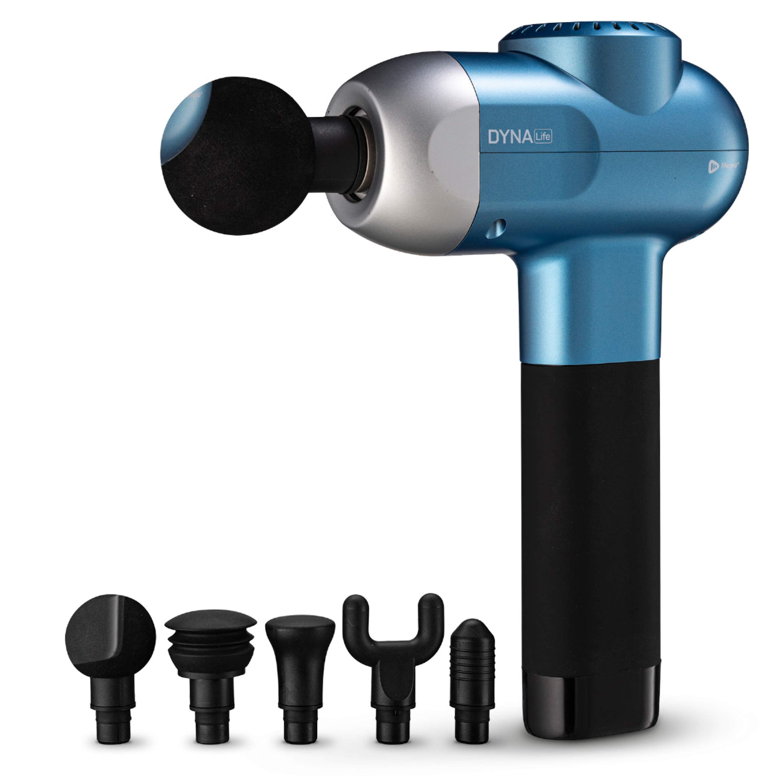 Massage Gun Deep Tissue Massager - LifePro DynaLife Percussion Muscle Massager Gun for Pain Relief & Percussive Therapy for Athletes - Quiet Muscle Massage Gun with Charging Base & 6 Hr Battery Life