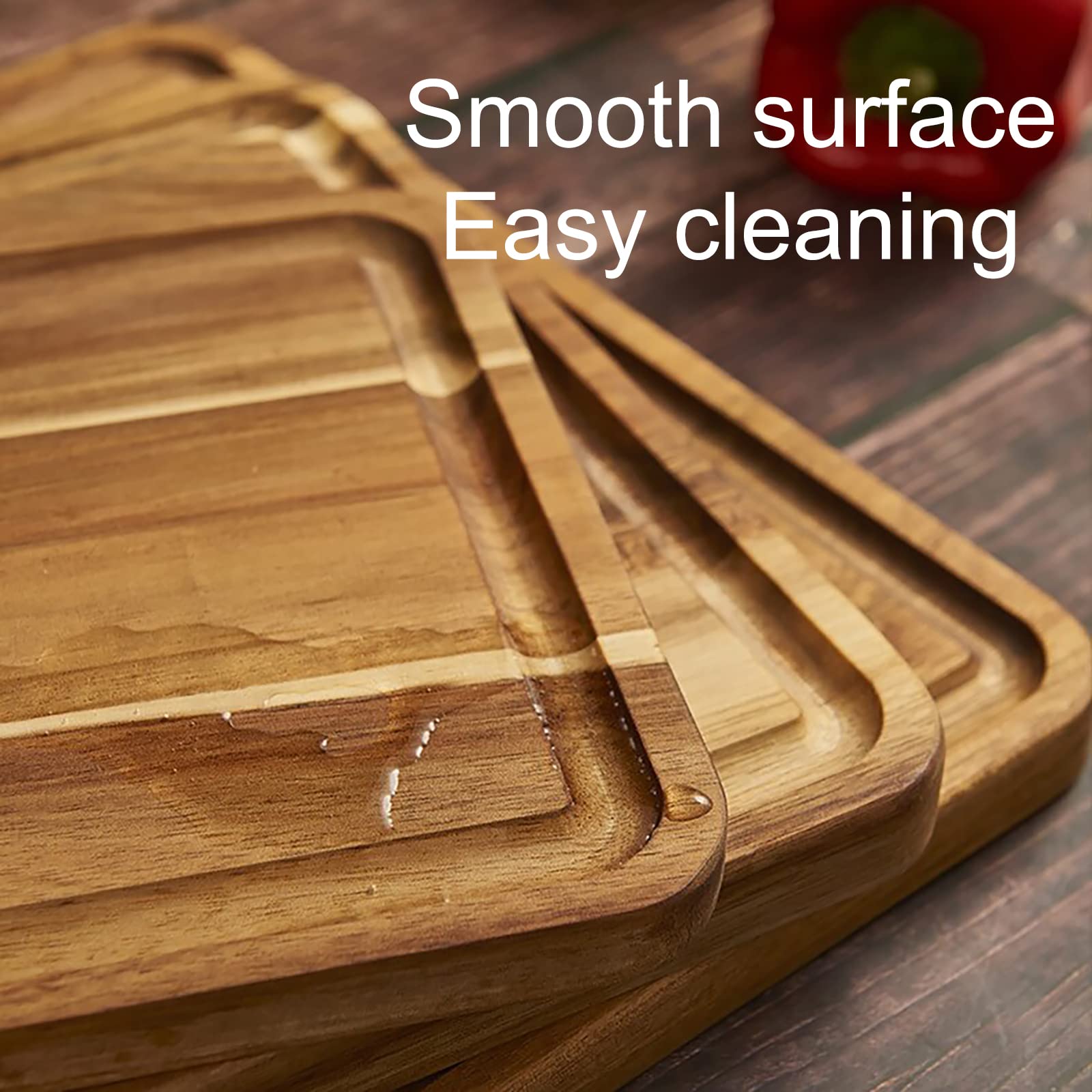 Muka Tabla de cortar personalizada cuadrada estilo simple para colocar y mostrar alimentos de frutas, madera de acacia, grabado láser, M