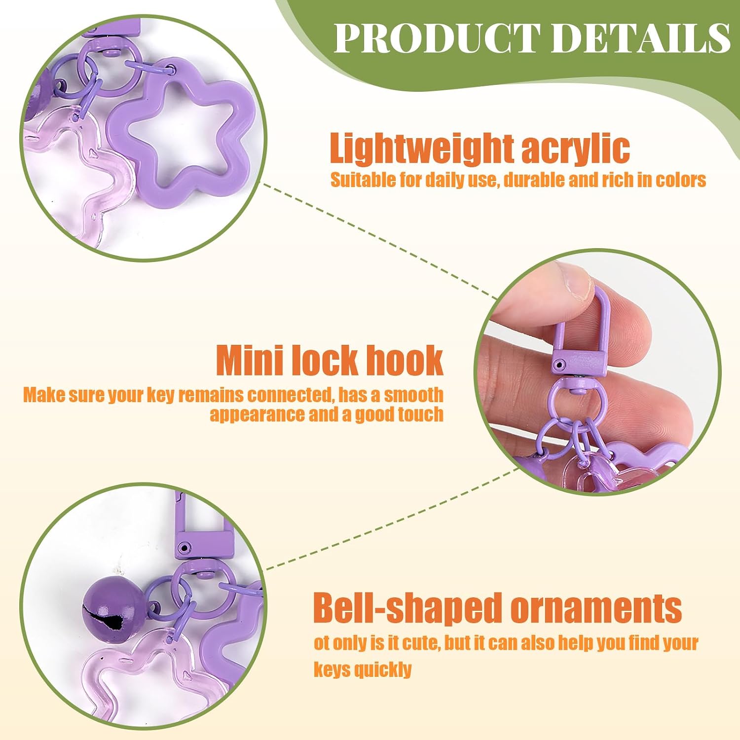 40PcsAcrylicStarKeychain with Metal Lobster Colorful StarsSprayPrintedClaspPendantsKeychains for Women
