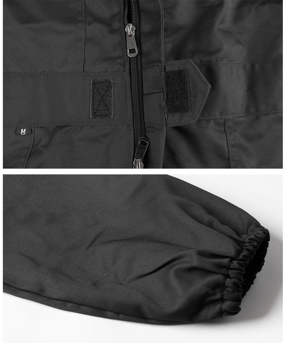 Combinaison de Travail à Capuche pour Hommes Salopette de Travail d'Atelier Vêtements de Travail Mécaniciens Bleu de Travail Réfléchissant Combinaison Travail
