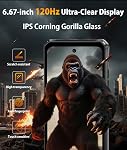 FOSSIBOT F114 Android 15 Rugged Phone Unlocked, 120Hz+6.67" Corning Glass, Slim 10.8mm Cell Phone, 16GB+128GB/2TB Smartphone, 50MP AI Camera, 5000mAh Dual SIM 4G T-Mobile/NFC/IP68/69K