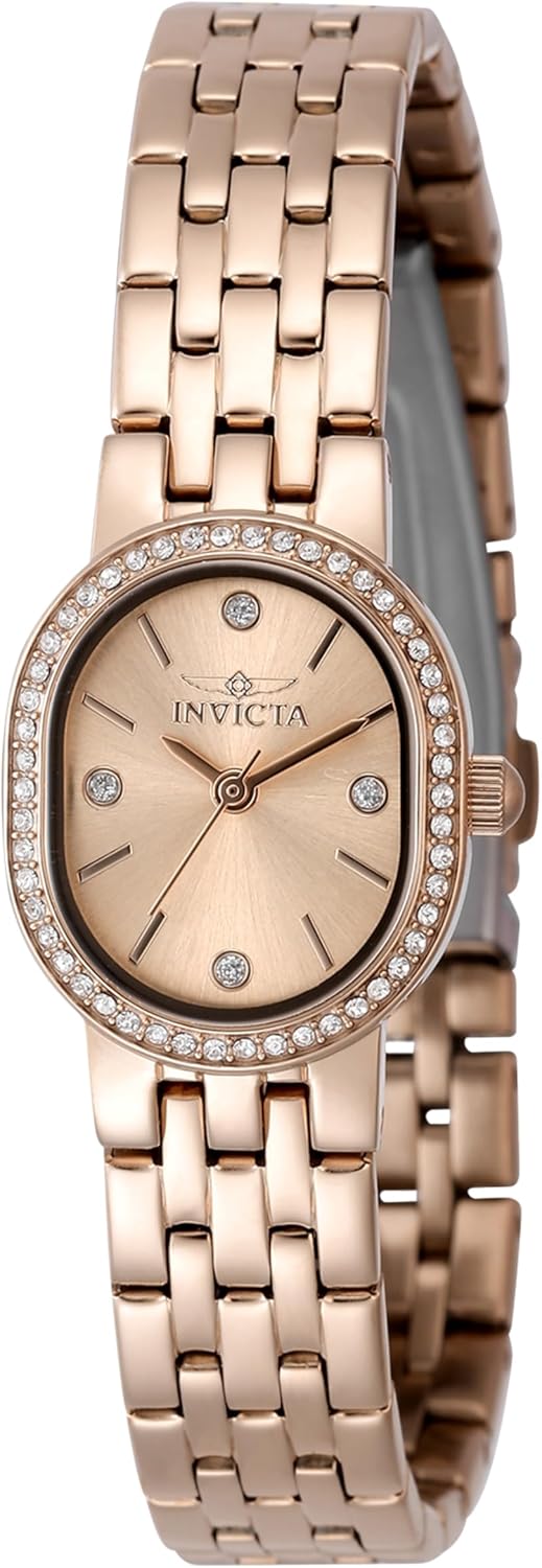 Invicta Angel Lady 20mm Stainless Steel Rose Gold Silver+Rose Gold dial PC21J Quartz