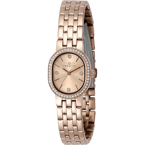 Invicta Angel Lady 20mm Stainless Steel Rose Gold Silver+Rose Gold dial PC21J Quartz