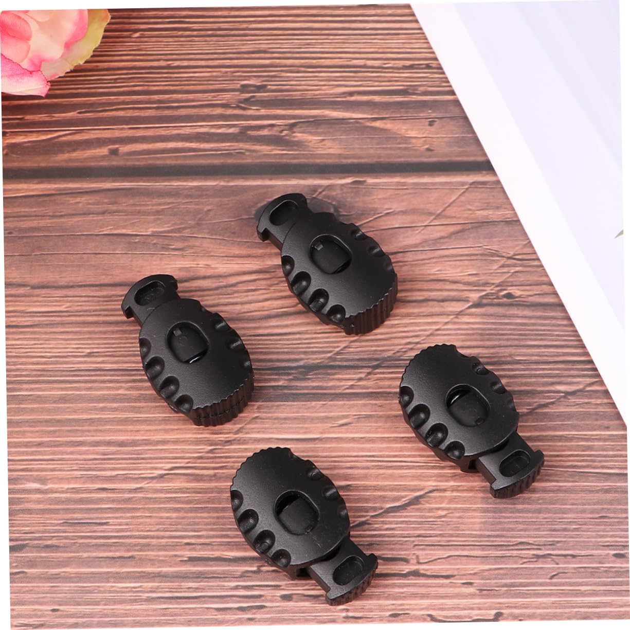 100pcs Clothes Spring Buttons Spring Cord Lock Elastic Drawstring Rope Cord Locks Luggage Lanyard Stopper High Strength Plastic