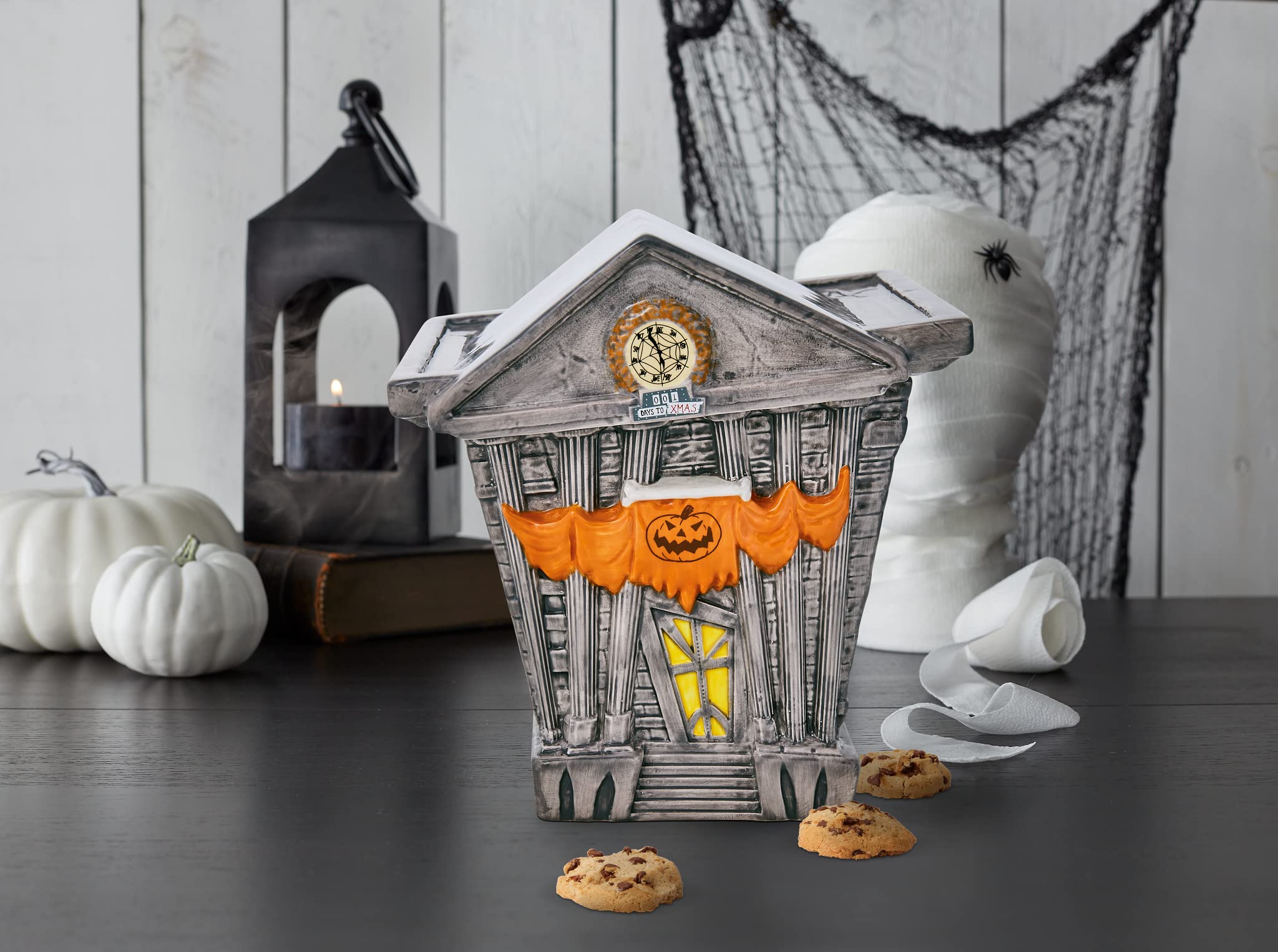 Enesco Disney Ceramics Bocal à biscuits Motif L'Étrange Noël de Monsieur Jack Halloween 26 cm Multicolore