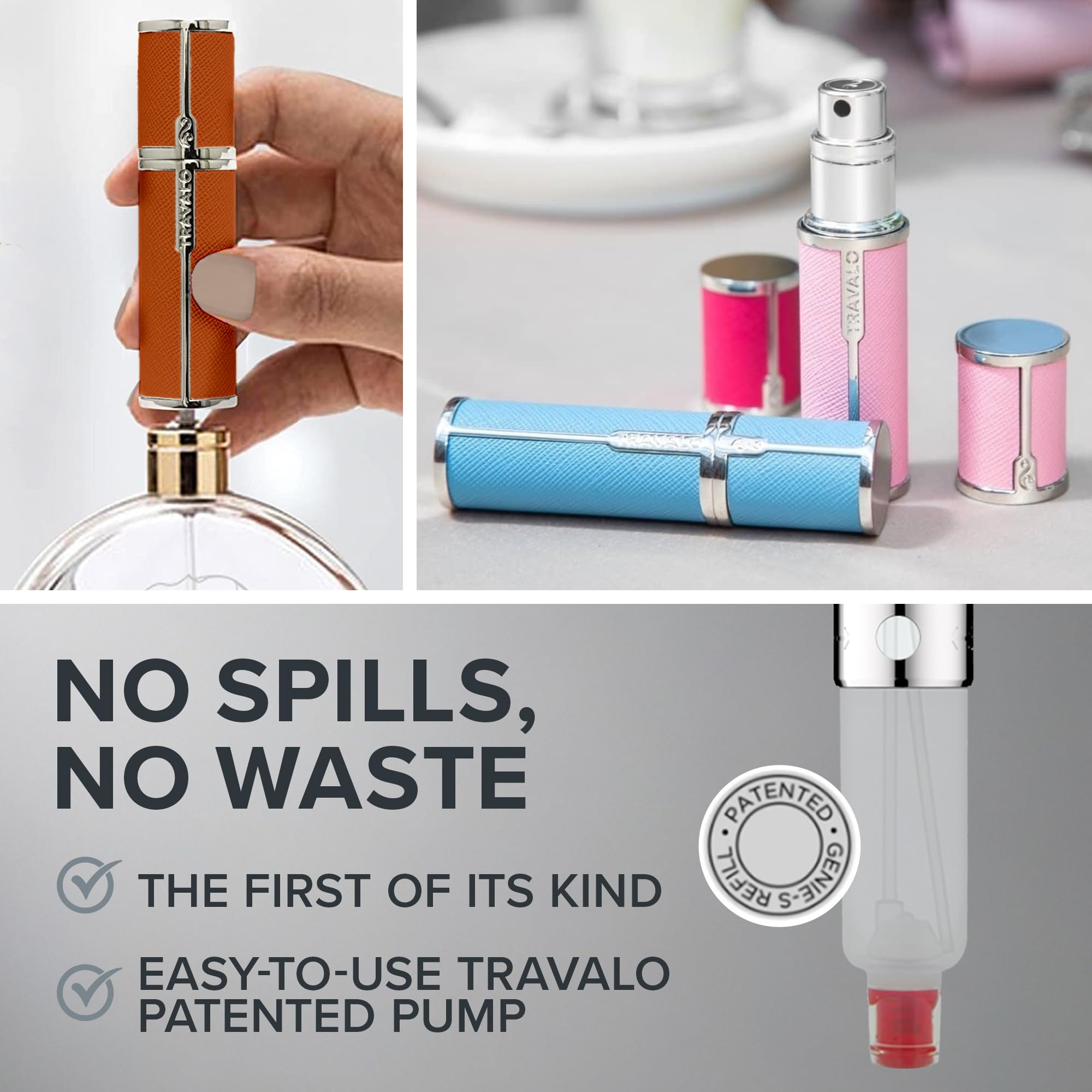 Travalo Milano HD Orange, Refillable Perfume Atomizer,5ml