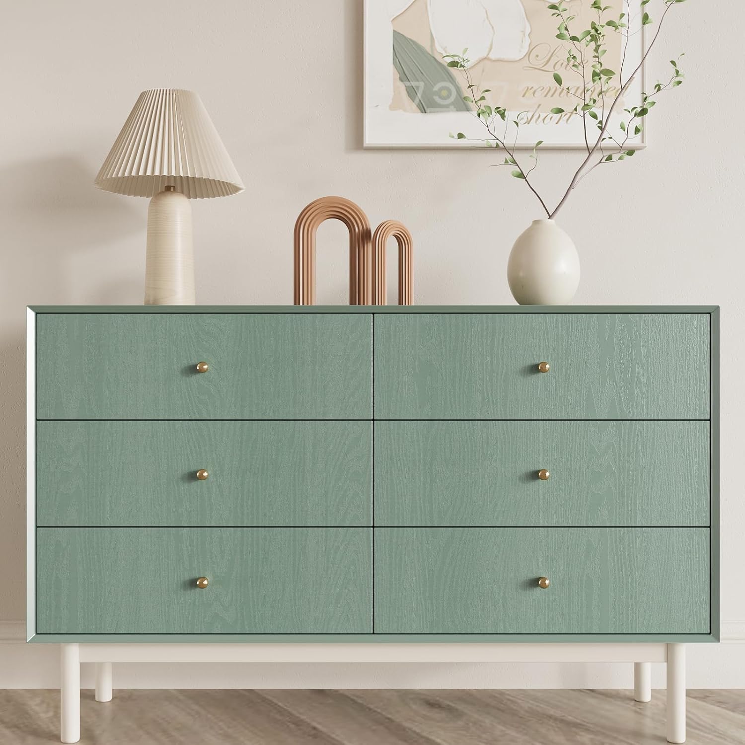 VEELIKE Smoky Green Wood Contact Paper Wood Wallpaper Peel and Stick 15.7''x354'' Textured Green Wood Grain Contact Paper for Countertops Waterproof Peel and Stick for Kitchen Bathroom Cabinets Table