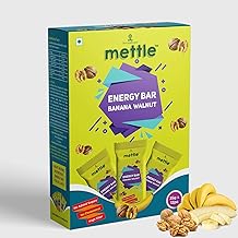 Mettle Banana Walnut Energy Bar Pack of 12 (35 gm x 12) Energy Bars (420 g, Banana Walnut)